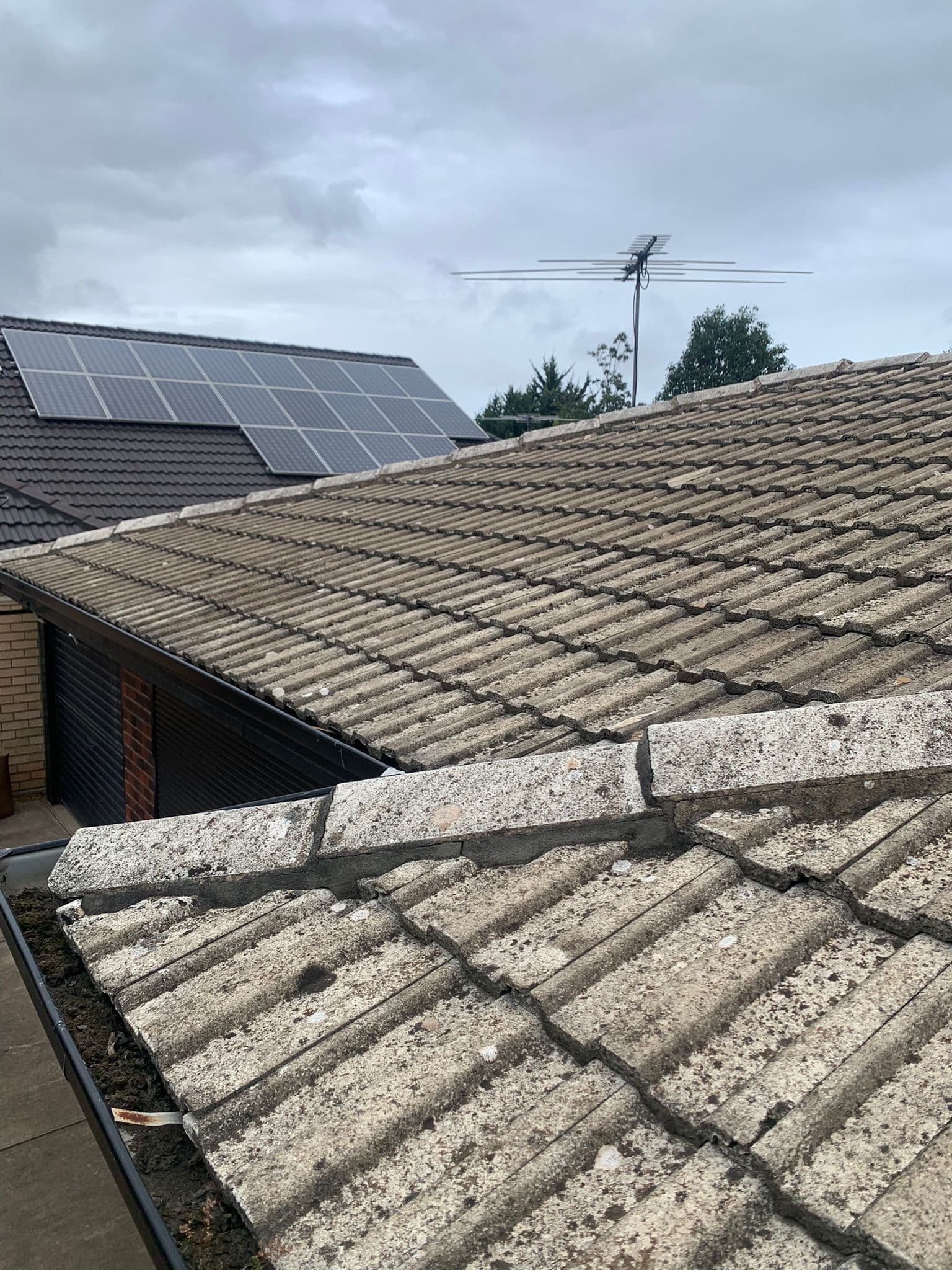 Cleaned roof area